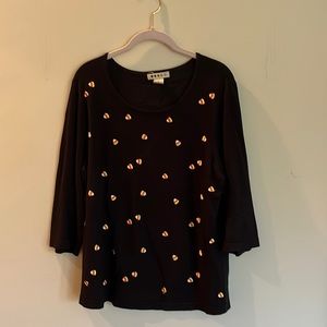 Happy Halloween!! Candy corn fine gauge sweater